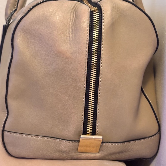 Chloé Madeleine Taupe Smooth Leather Medium Size Boston Duffle Bag - Picture 5 of 14